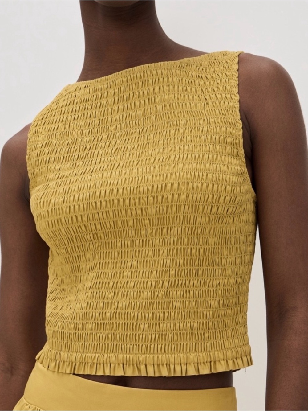 Marea by Liz Joy Charlotte Smocked Sleeveless Crop top